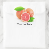 ピンクのグレープフルーツ スクエアシール (バッグ)