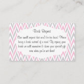 ピンクのグレー象の赤ちゃんシャワーブックリクエスト2 エンクロージャーカード (裏面)