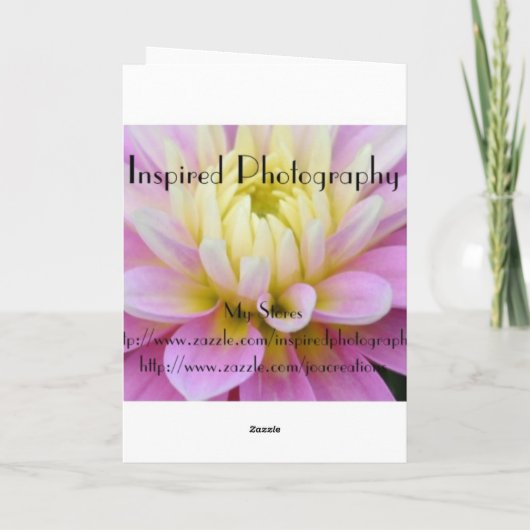 ピンクのケシおよび塀カード カード (裏面)