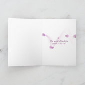 ピンクのケシの花の誕生日 カード (内部)