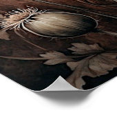 ピンクのケシの花ワイルドフラワーズビューティフル ポスター (角)