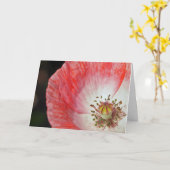 ピンクのケシの誕生日 カード (黄色い花)