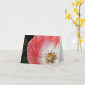 ピンクのケシの誕生日 カード (黄色い花)