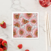 ピンクのケシ スタンダードカクテルナプキン (インサイチュ)