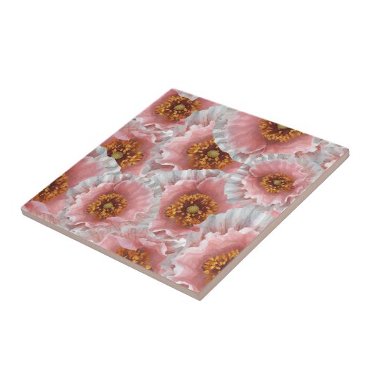 ピンクのケシ タイル (側面)