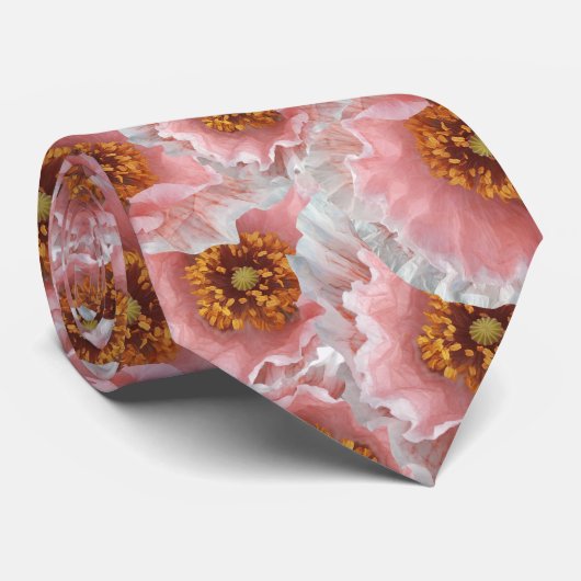 ピンクのケシ ネクタイ (ロール)