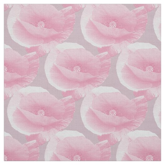 ピンクのケシ ファブリック (見本)