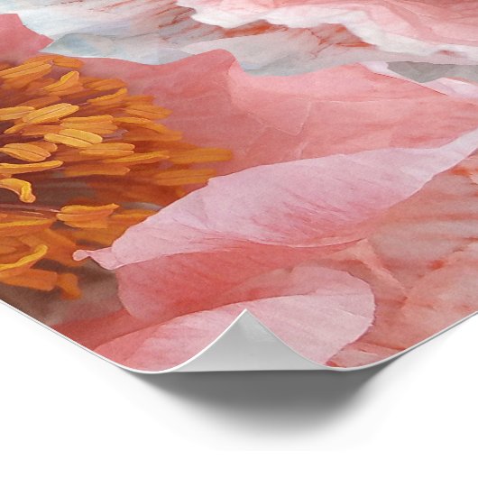 ピンクのケシ ポスター (角)