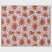 ピンクのケシ ラッピングペーパー (フラット)