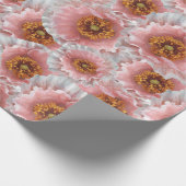 ピンクのケシ ラッピングペーパー (角)