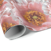 ピンクのケシ ラッピングペーパー (ロールコーナー)