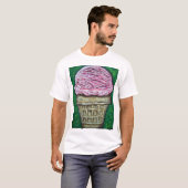 ピンクのケーキの円錐形 Tシャツ (正面フル)