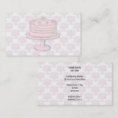 ピンクのケーキパターンのピンクのケーキ 名刺 (正面/裏面)
