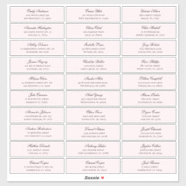 ピンクのゲスト名のアドレス。出荷結婚ラベル シール