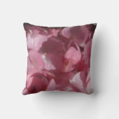 ピンクのゲラニウム：無地のほぼ軽いピンクの枕 クッション (裏面)