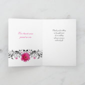 ピンクのゲラberaダイシーのウェディング写真　ありがとうカード サンキューカード (内部)