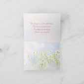 ピンクのゲルバダイジーのカード、ありがとう サンキューカード (内部)