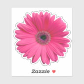 ピンクのゲルバダイジー フラワー キスカット ステッカー シール (シート)