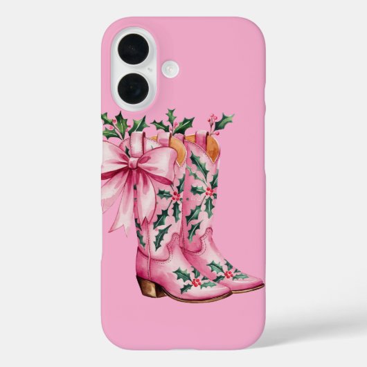 ピンクのコウボーイブーツ Case-Mate iPhoneケース (裏面)