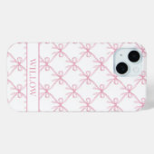 ピンクのコケットウォーターカラーボウ Case-Mate iPhoneケース (裏面 (横))
