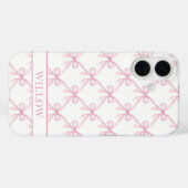 ピンクのコケットウォーターカラーリボン Case-Mate iPhoneケース (裏面 (横))
