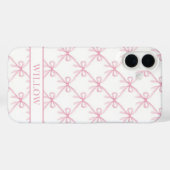 ピンクのコケットウォーターカラーリボン Case-Mate iPhoneケース (裏面 (横))