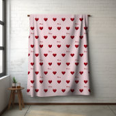 ピンクのコケットエステティックの愛ハート フリースブランケット