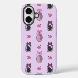 ピンクのコケットキャットiPhone 16ケース iPhone 16ケース
