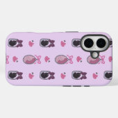ピンクのコケットキャットiPhone 16ケース Case-Mate iPhoneケース (裏面 (横))