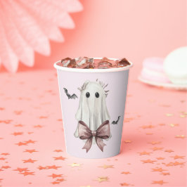 ピンクのコケットハロウィーンゴーストペーパカップ 紙コップ