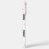 ピンクのコケットボウストライプモノグラム Case-Mate iPhoneケース (裏面 / 右)