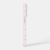 ピンクのコケットボウ オーダーメイドフォンケース iPhoneケース (右側面)
