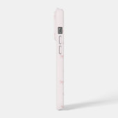 ピンクのコケットボウ オーダーメイドフォンケース iPhoneケース (左側面)