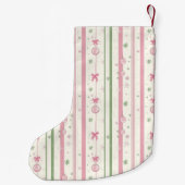 ピンクのコケットママのクリスマスグッズ スモールクリスマスストッキング (裏面)