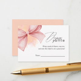 ピンクのコケモダンーエレガントト赤ちゃんシャワー エンクロージャーカード