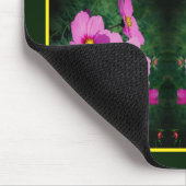 ピンクのコスモスの花の抽象芸術 マウスパッド (コーナー)