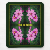 ピンクのコスモスの花の抽象芸術 マウスパッド (正面)