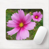 ピンクのコスモスの花ワイルドフラワー マウスパッド (マウス)