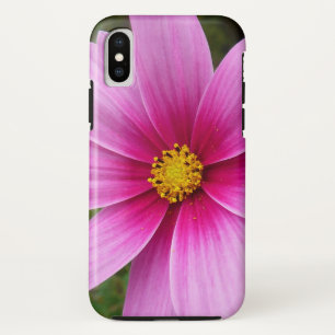 ピンクのコスモスの花ワイルドフラワー iPhone X ケース