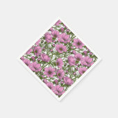 ピンクのコスモスの花 スタンダードカクテルナプキン (角)