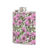 ピンクのコスモスの花 フラスク (左)