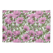 ピンクのコスモスの花 枕カバー (裏面)