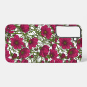 ピンクのコスモスの花 SAMSUNG GALAXYケース (裏面横)