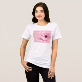 ピンクのコスモスフラワーブライダルシャワーパーティー トライブレンドTシャツ