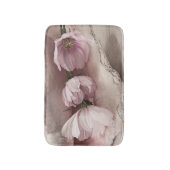 ピンクのコスモス3つ バスマット (正面縦)