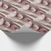 ピンクのコスモス3つ ラッピングペーパー (角)