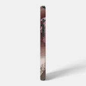 ピンクのコスモス3つ iPhoneケース (左側面)