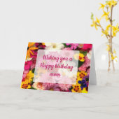 ピンクのコスモス - カード (黄色い花)