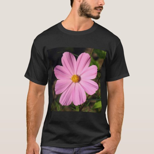 ピンクのコスモス(スクエアフォト) Tシャツ (正面)