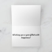 ピンクのコスモス 花の誕生日カード カード (内部)